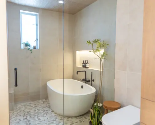 Bathroom Remodels — Satin & Slate interior design photograph